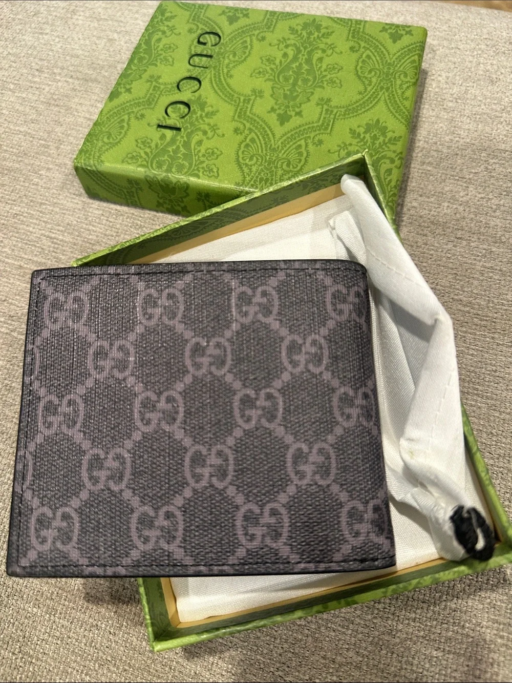 Men’s Black Wallet with Red Fox Motif